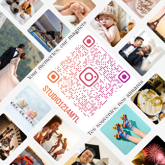 Juego de 9 imanes con fotos personalizados