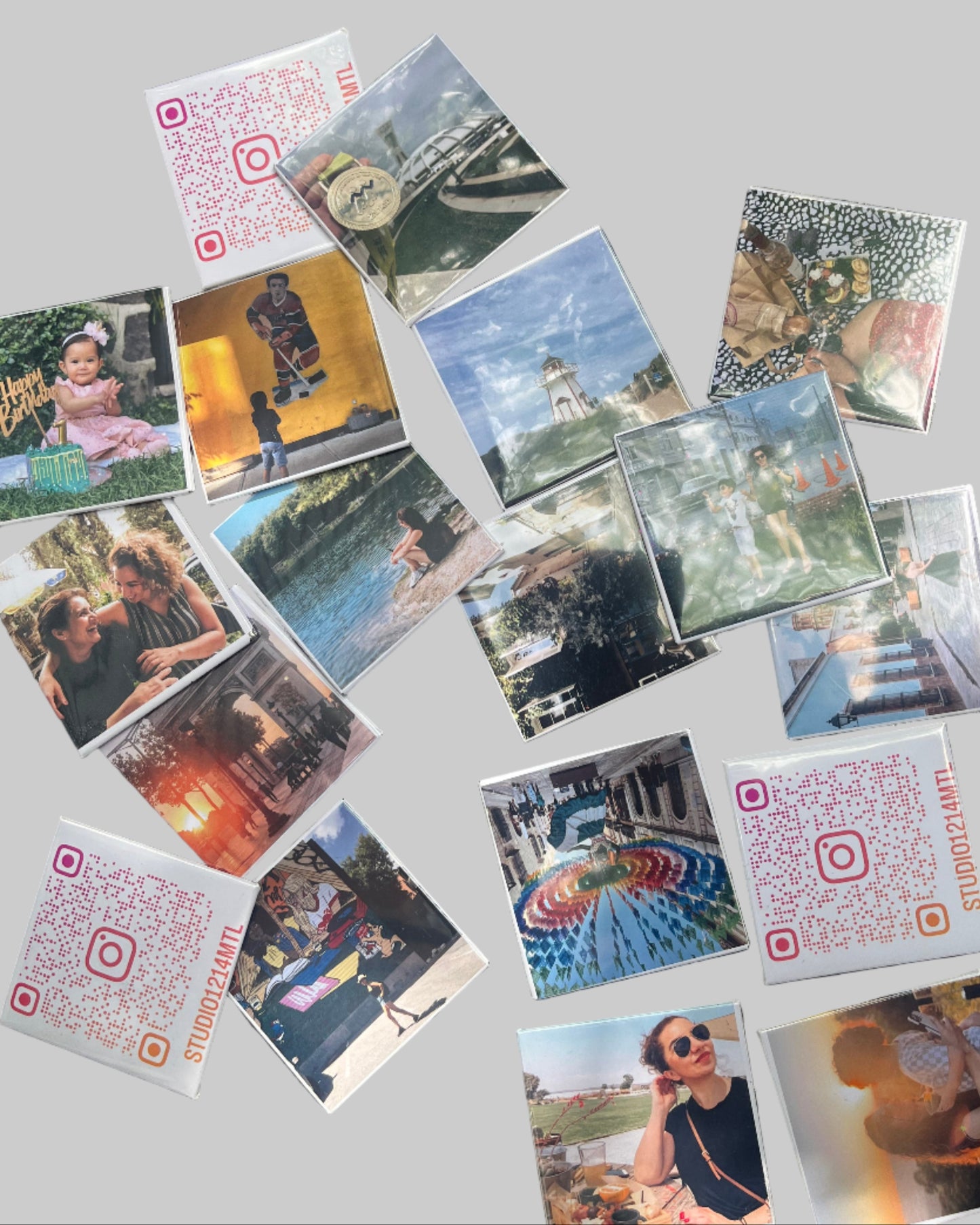 Set of 9 - Custom Photo Magnets