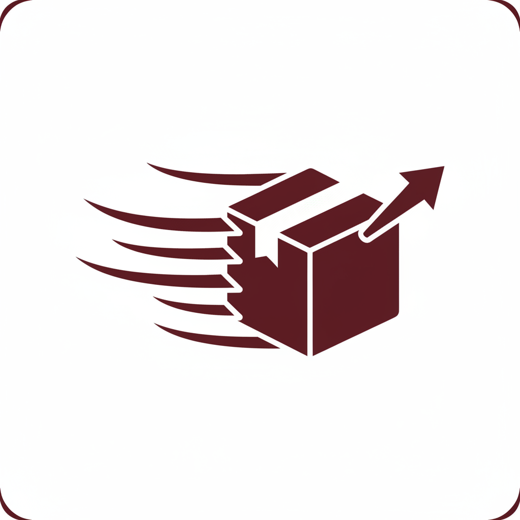 icon for fast shipping in color 660033